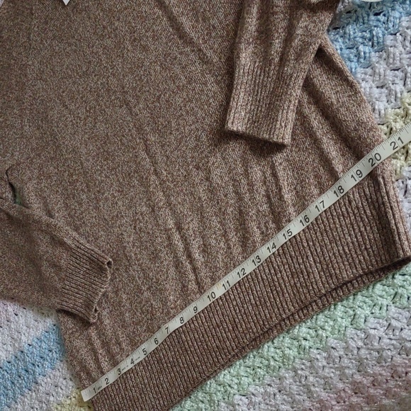 NWT J. Crew Factory Large Lambswool Blend Oatmeal Brown Crew Neck Sweater - Picture 7 of 10